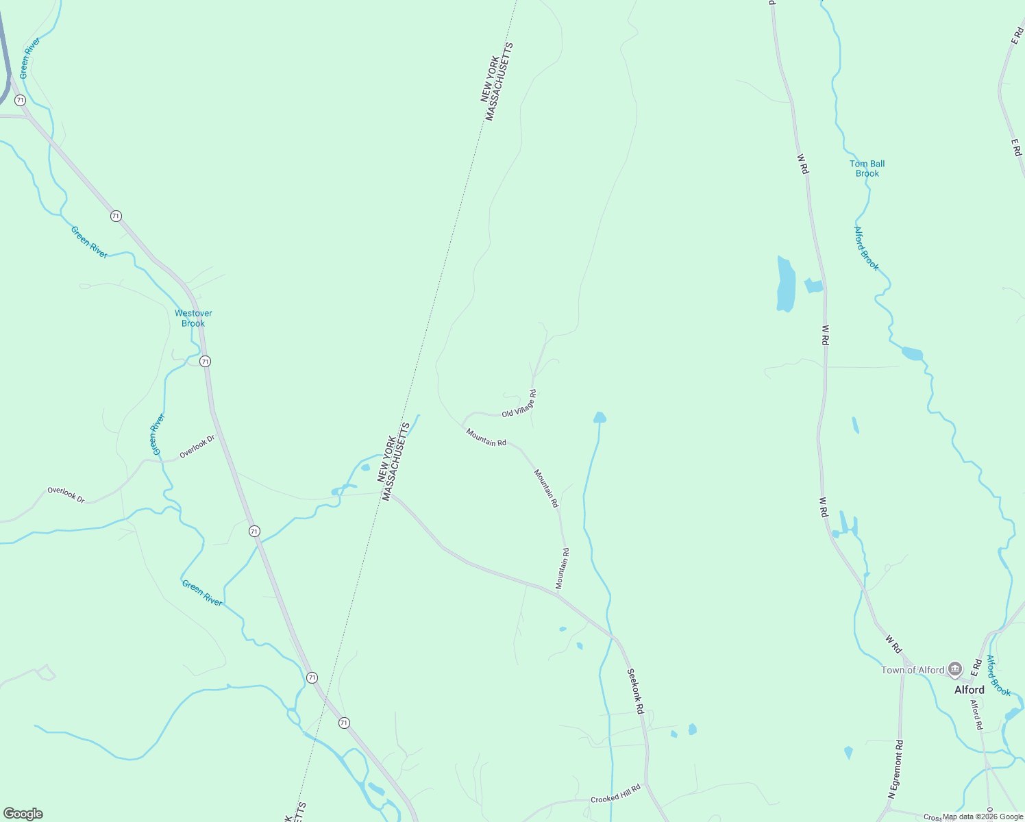 map of restaurants, bars, coffee shops, grocery stores, and more near 22 Old Village Rd in Alford