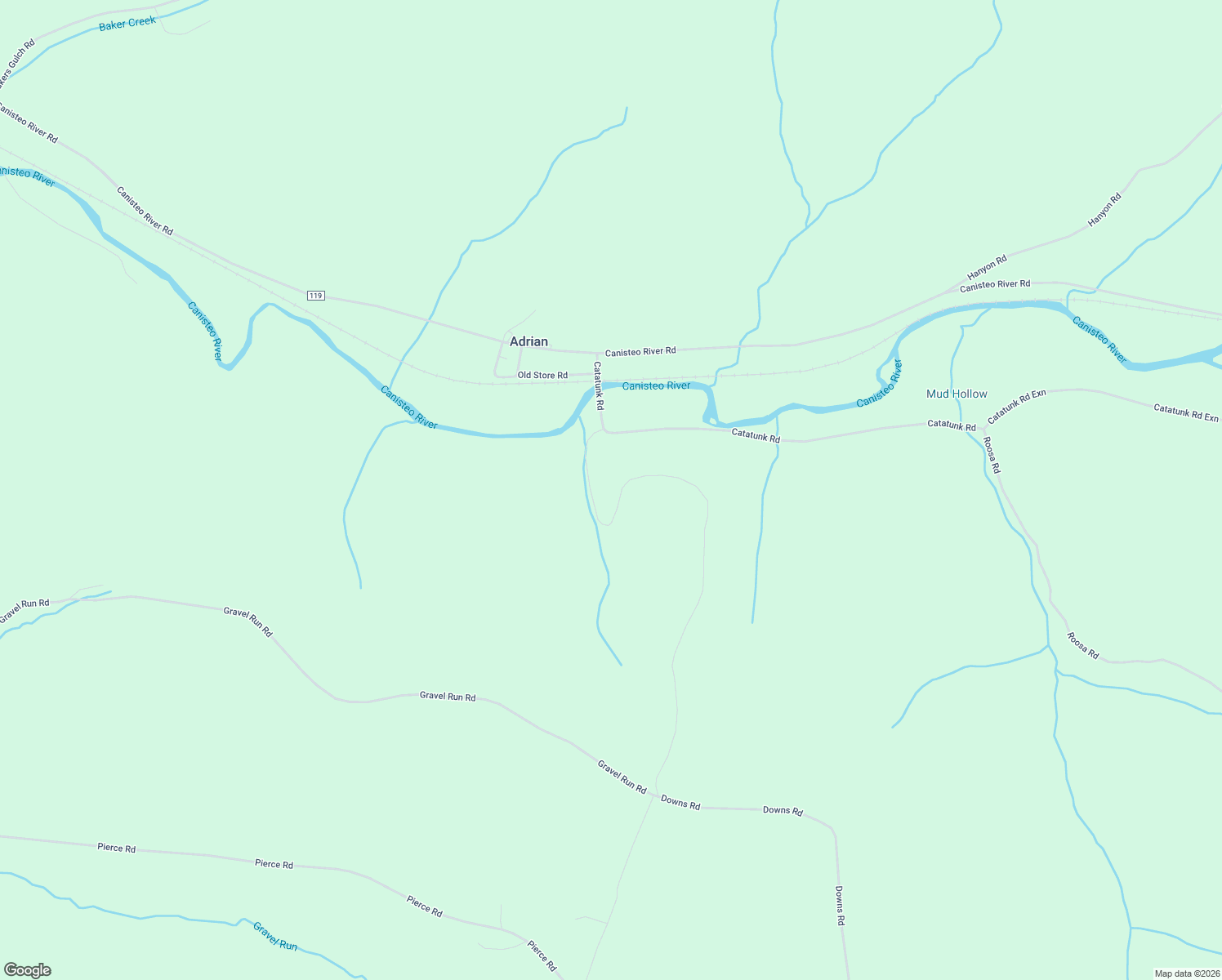 map of restaurants, bars, coffee shops, grocery stores, and more near 3596 Catatunk Road in Canisteo