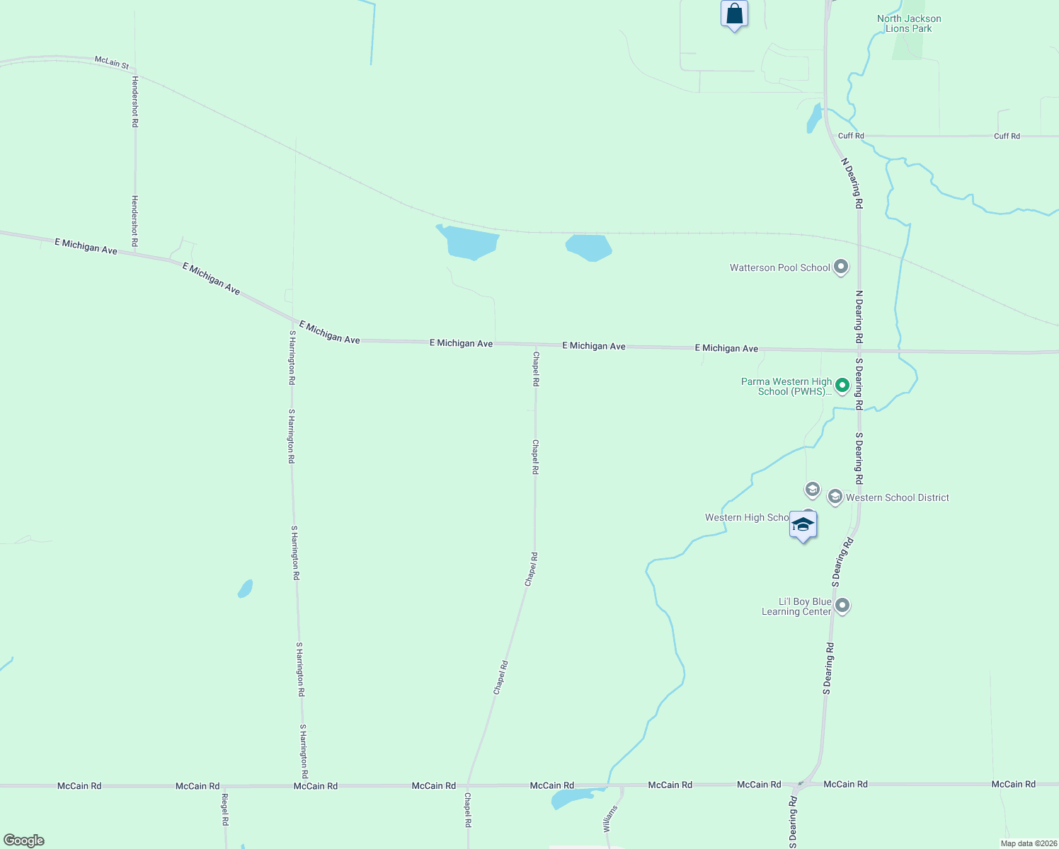 map of restaurants, bars, coffee shops, grocery stores, and more near 1122 Chapel Road in Parma