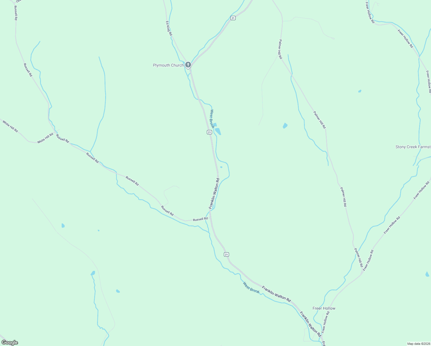 map of restaurants, bars, coffee shops, grocery stores, and more near 5205 County Highway 21 in Walton
