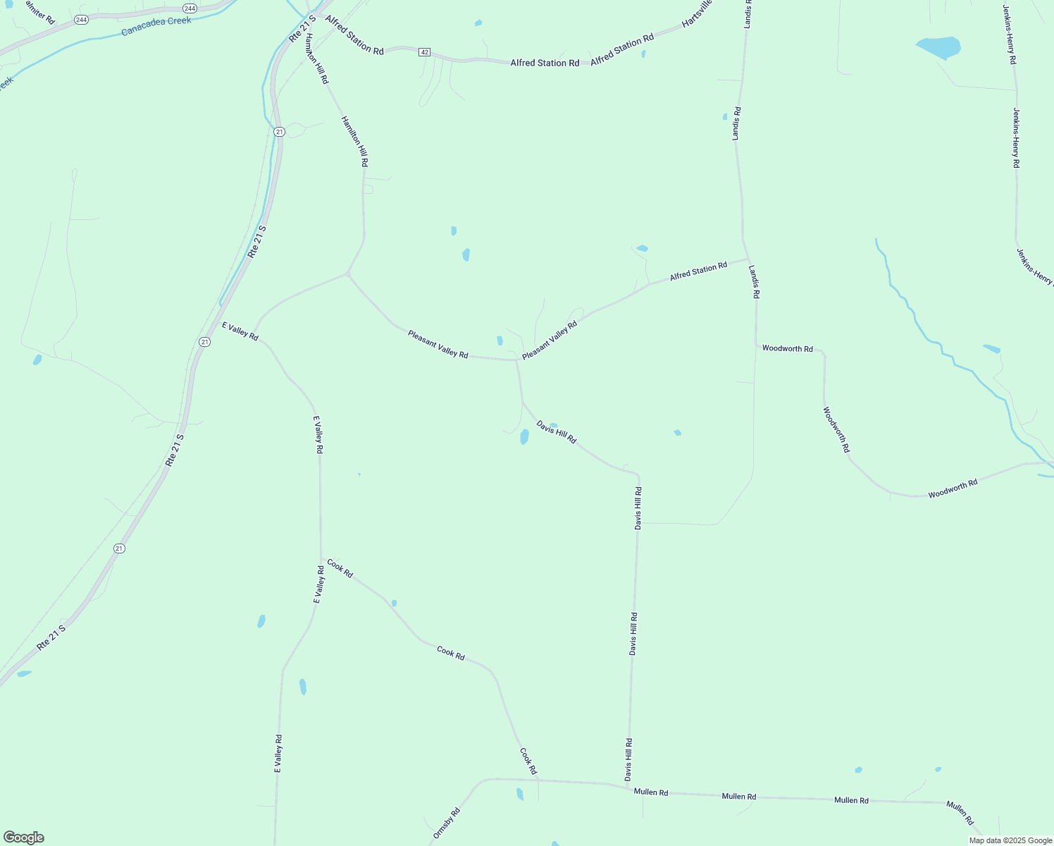 map of restaurants, bars, coffee shops, grocery stores, and more near 5767 Camp Harley Road in Alfred Station