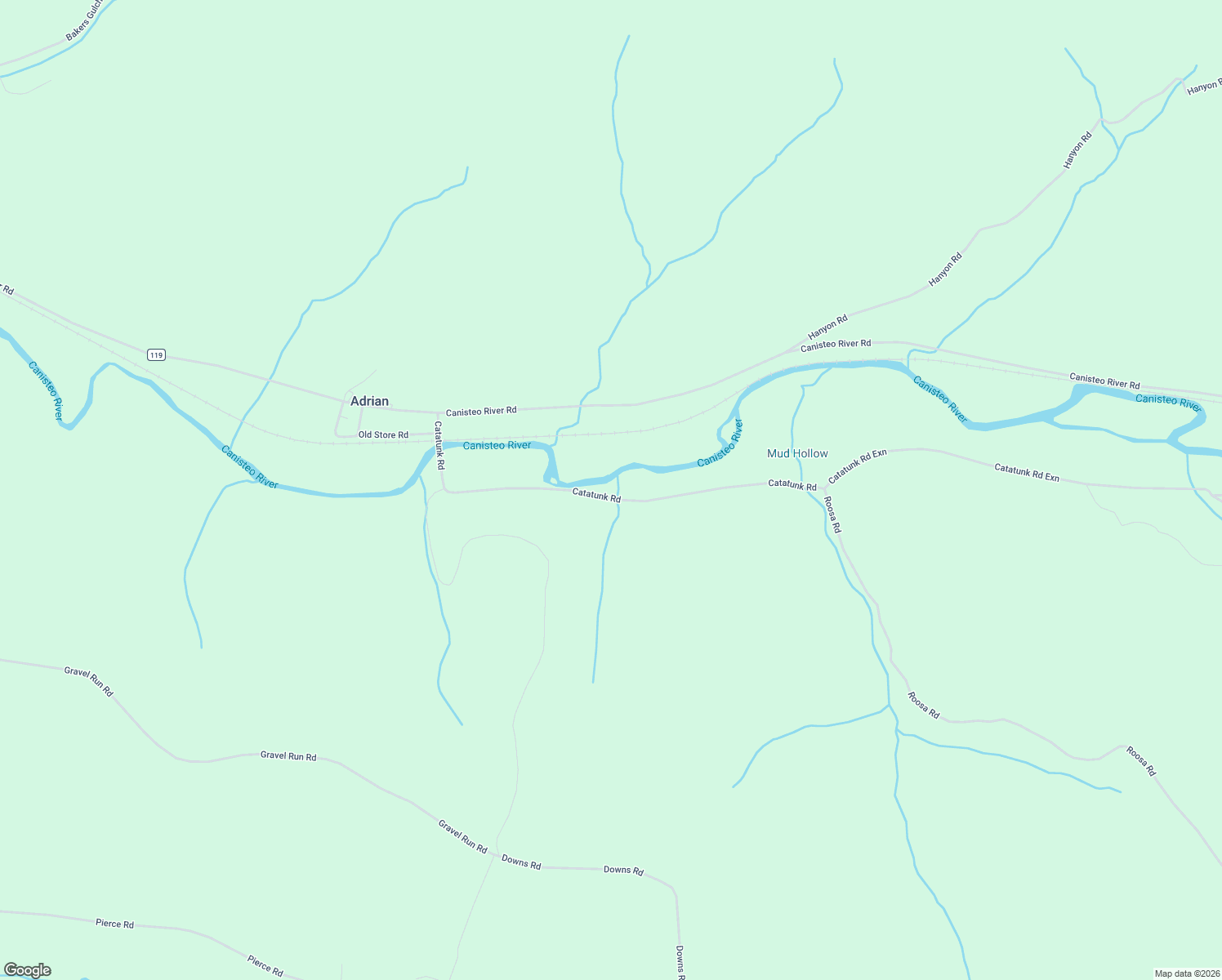 map of restaurants, bars, coffee shops, grocery stores, and more near 3731 Catatunk Road in Canisteo