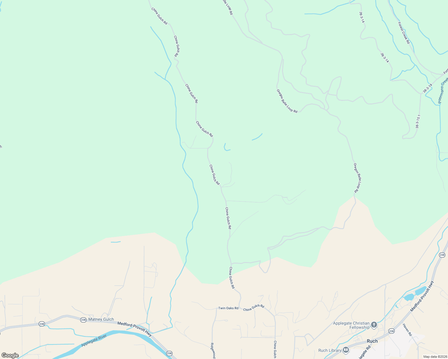 map of restaurants, bars, coffee shops, grocery stores, and more near 1652 China Gulch Road in Jacksonville