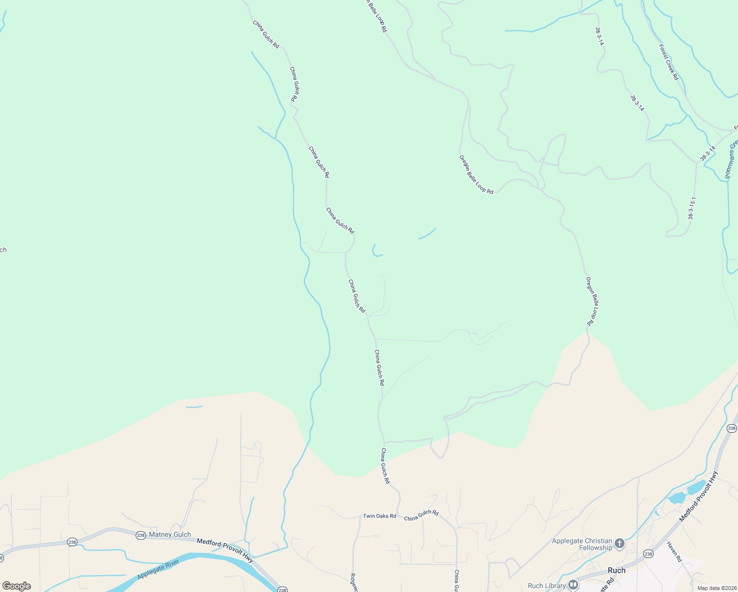 map of restaurants, bars, coffee shops, grocery stores, and more near 1652 China Gulch Road in Jacksonville