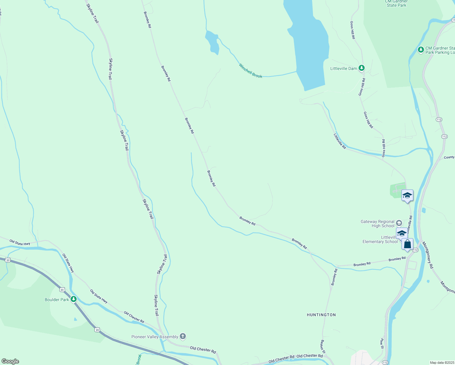 map of restaurants, bars, coffee shops, grocery stores, and more near 4-22 Bromley Road in Huntington