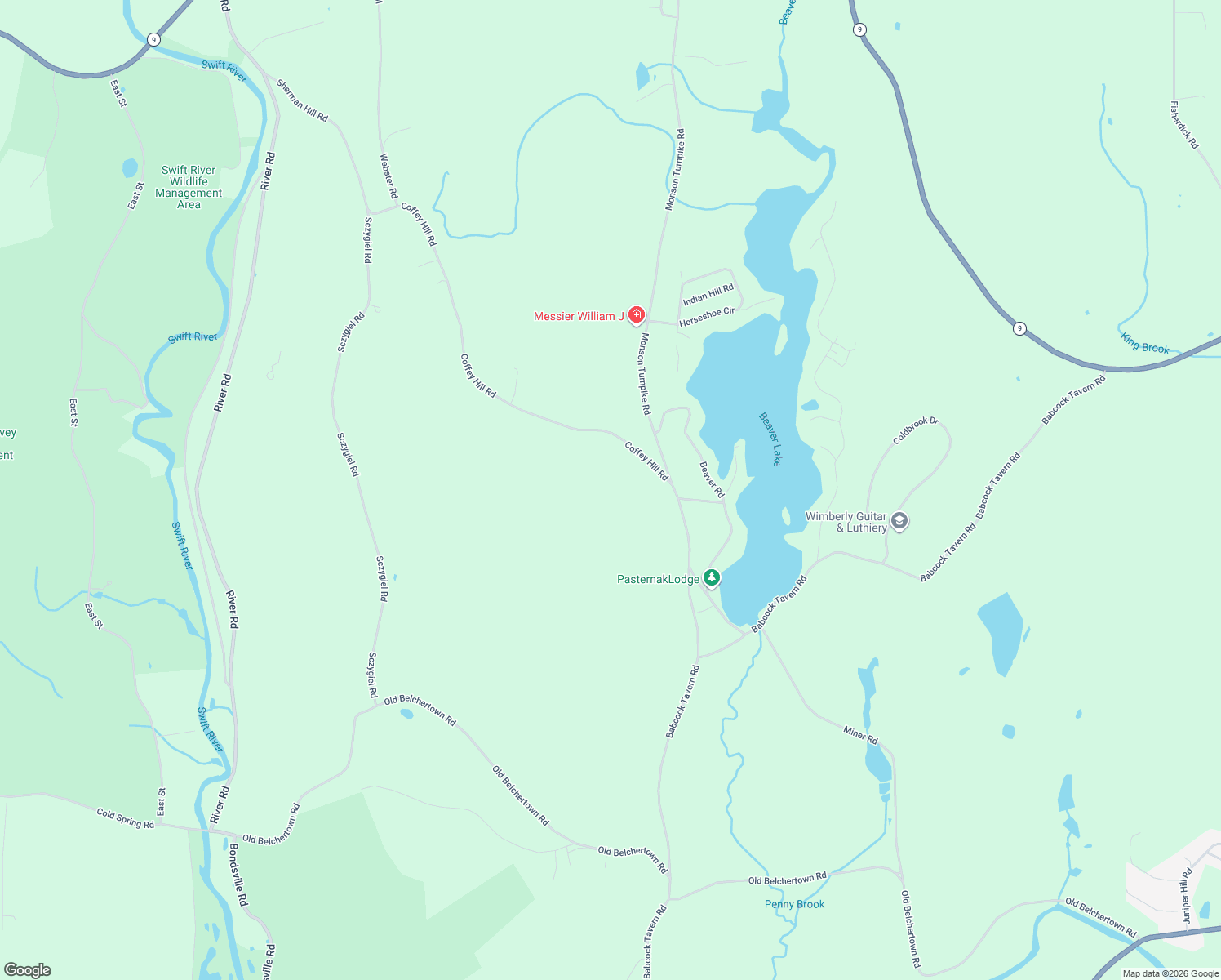 map of restaurants, bars, coffee shops, grocery stores, and more near 32 Coffey Hill Road in Ware