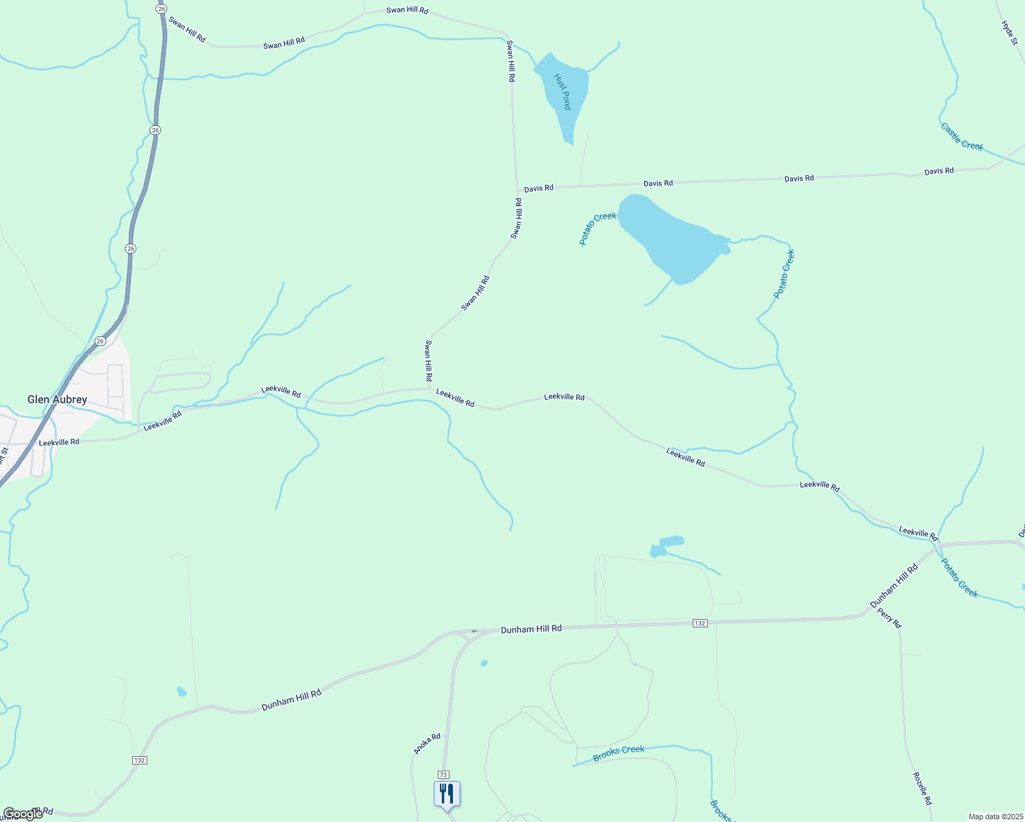 map of restaurants, bars, coffee shops, grocery stores, and more near 336 Leekville Road in Glen Aubrey