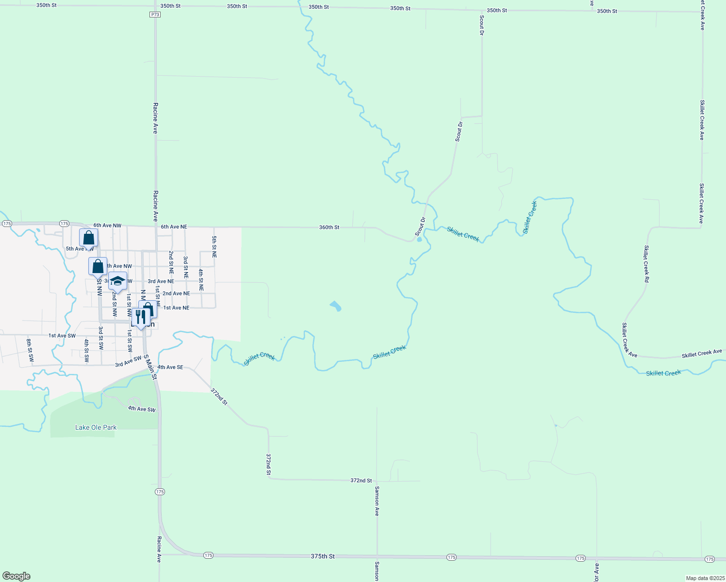 map of restaurants, bars, coffee shops, grocery stores, and more near in Dayton