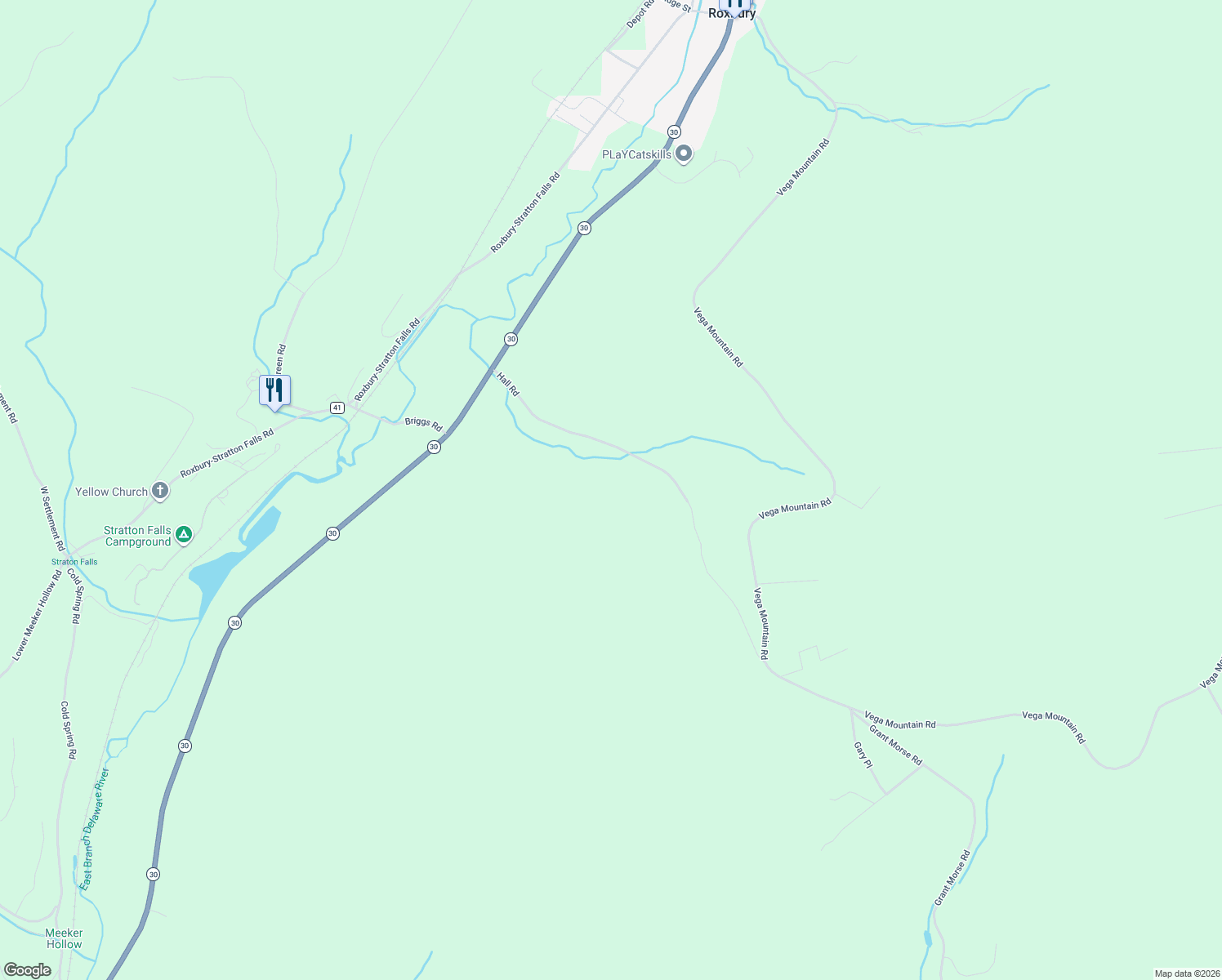 map of restaurants, bars, coffee shops, grocery stores, and more near 480 Hall Road in Roxbury