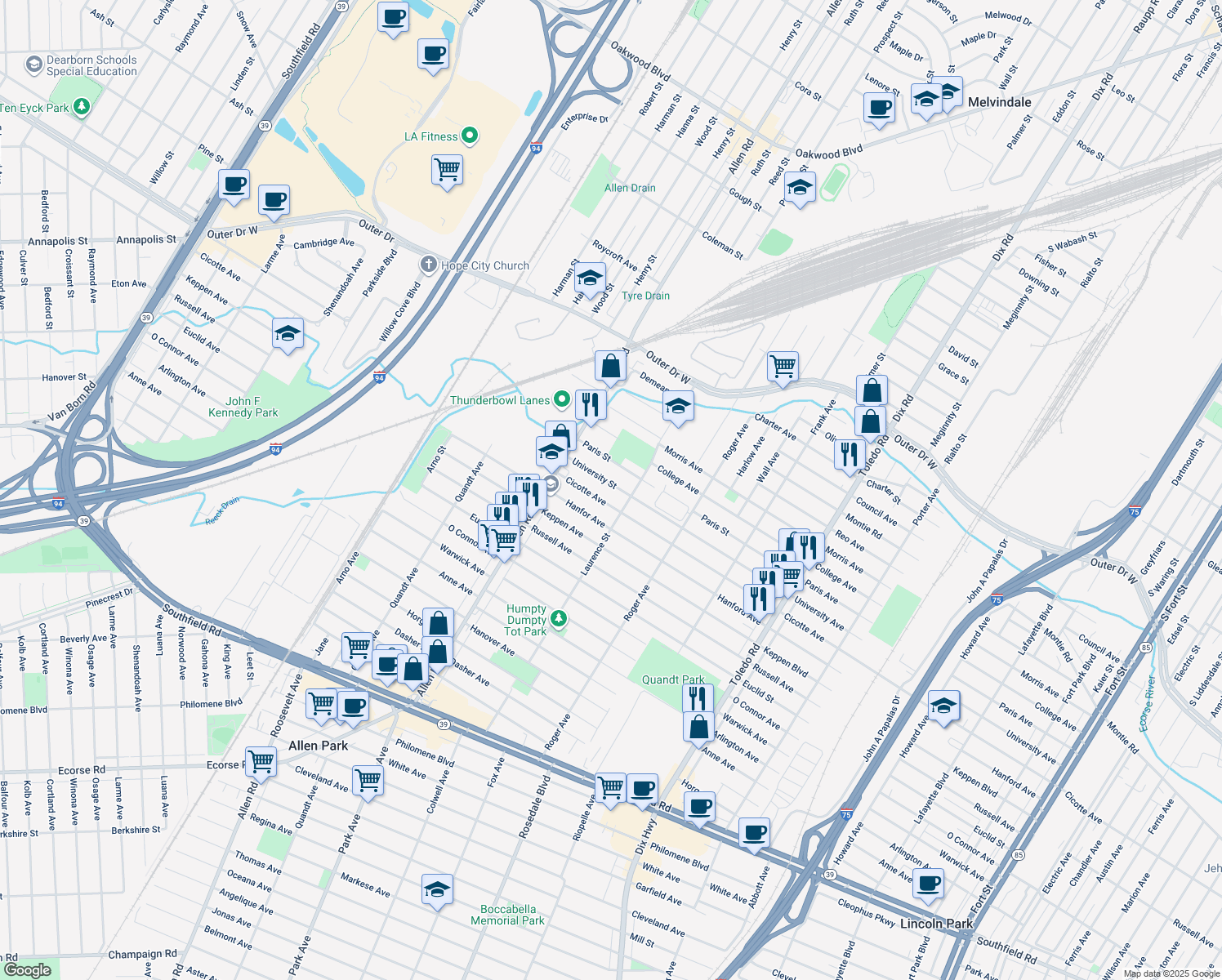 15155-university-street-allen-park-mi-walk-score