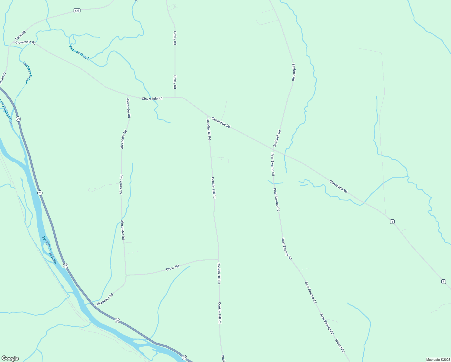 map of restaurants, bars, coffee shops, grocery stores, and more near 446 Conklin Hill Road in Chenango Forks