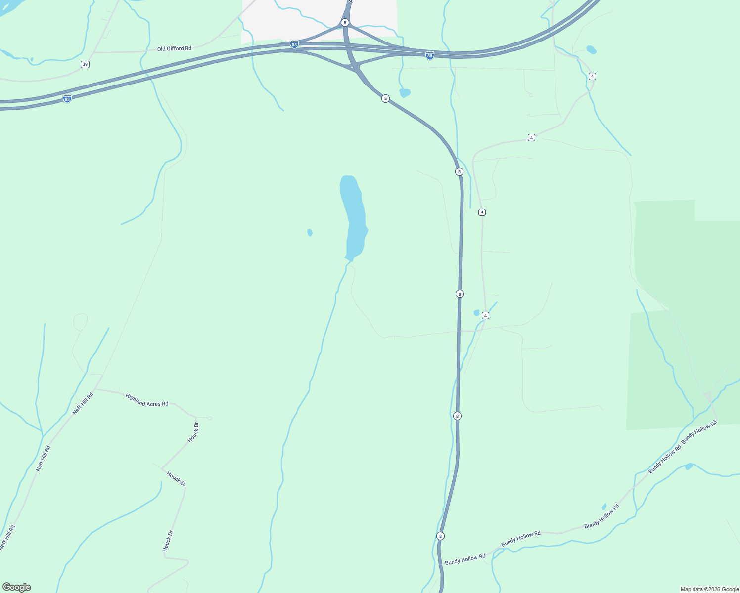 map of restaurants, bars, coffee shops, grocery stores, and more near 524 Thorpe Hill Road in Sidney