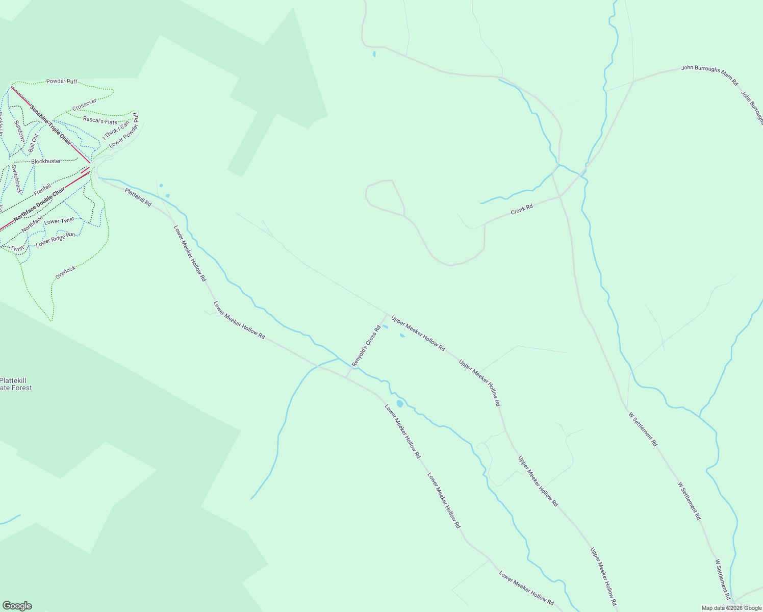 map of restaurants, bars, coffee shops, grocery stores, and more near 2080 Upper Meeker Hollow Road in Roxbury