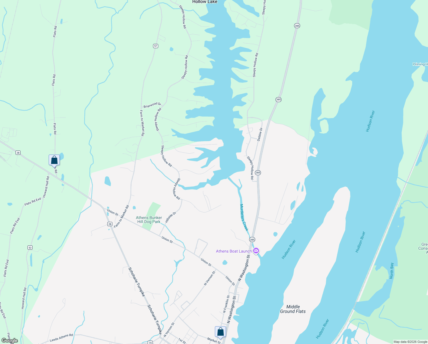 map of restaurants, bars, coffee shops, grocery stores, and more near 298 Fox Run Rd in Athens