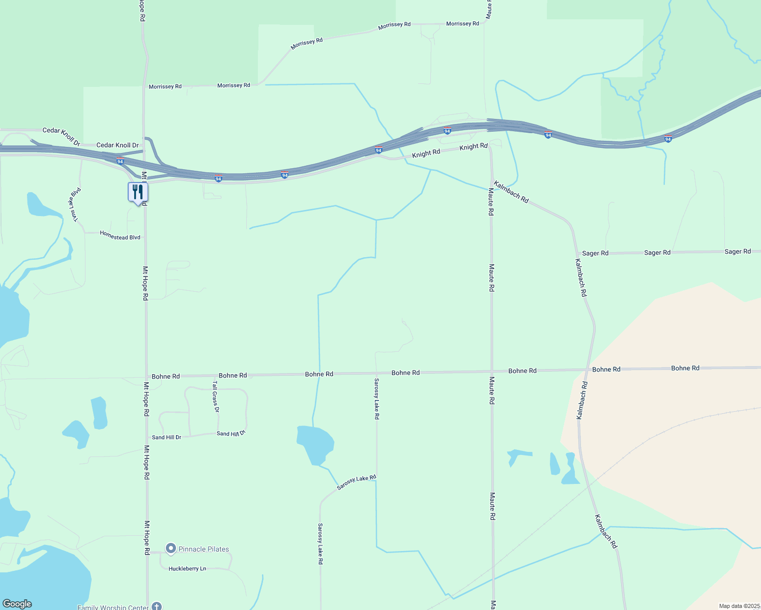 map of restaurants, bars, coffee shops, grocery stores, and more near 3004 Michael Drive in Grass Lake Charter Township