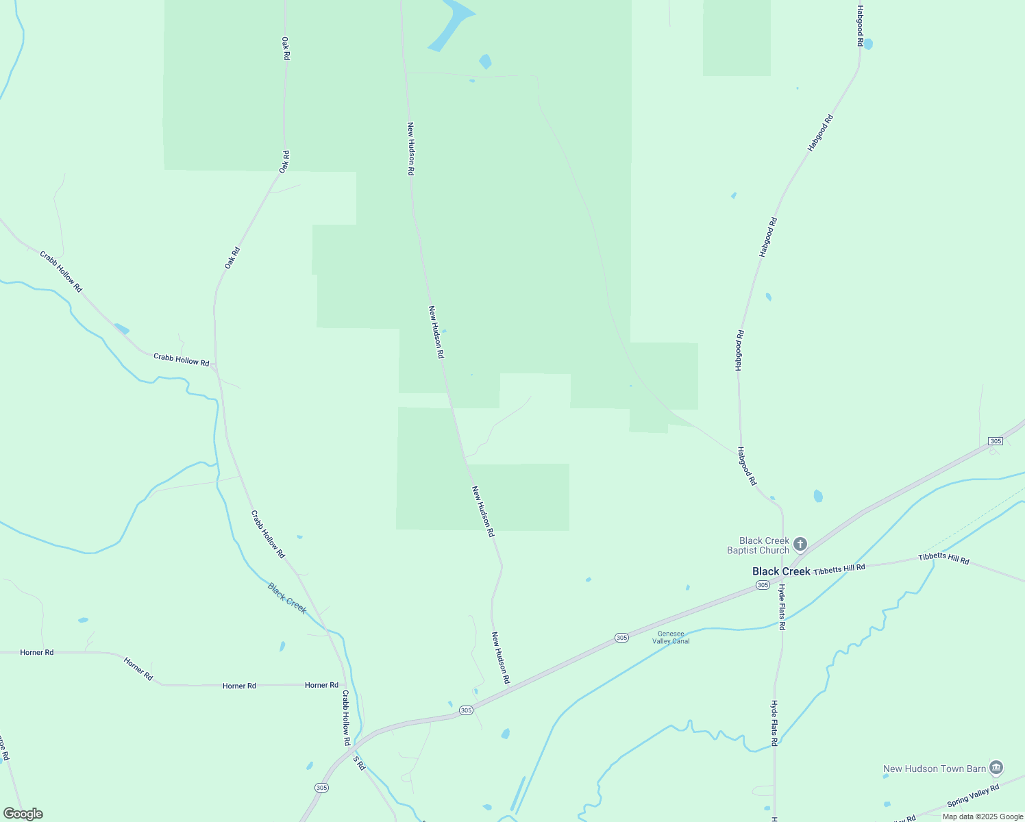 map of restaurants, bars, coffee shops, grocery stores, and more near 6458 New Hudson Road in Black Creek