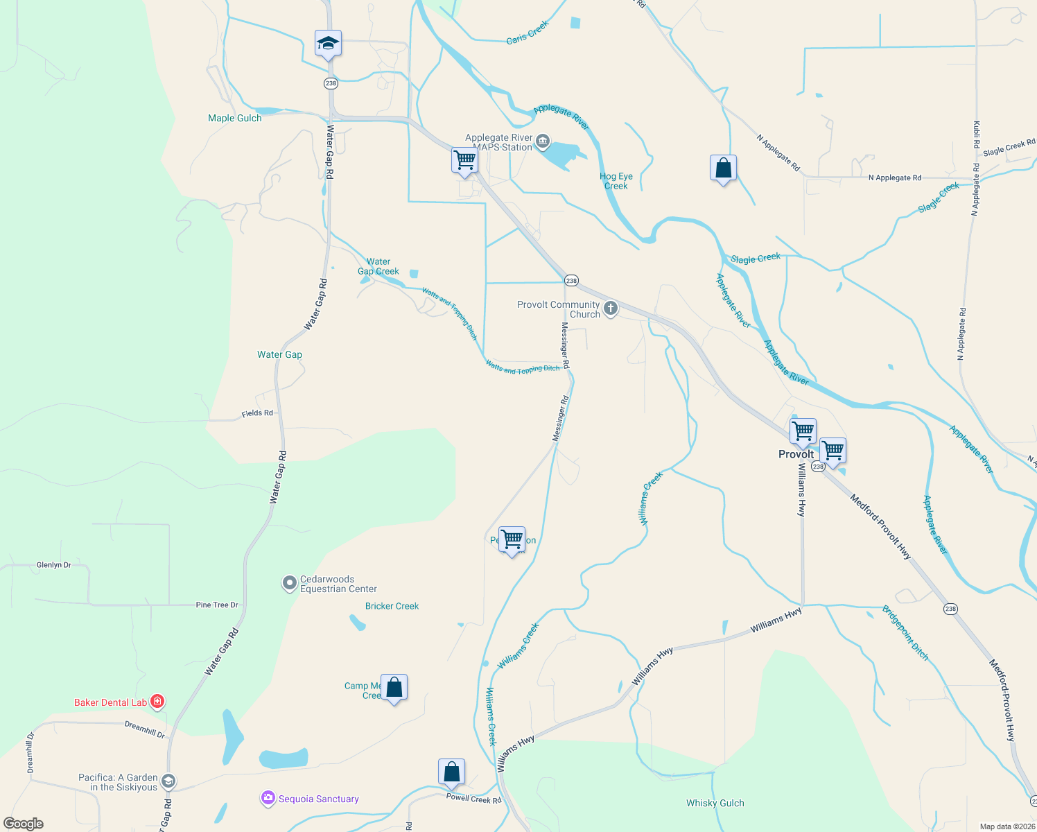 map of restaurants, bars, coffee shops, grocery stores, and more near in Provolt