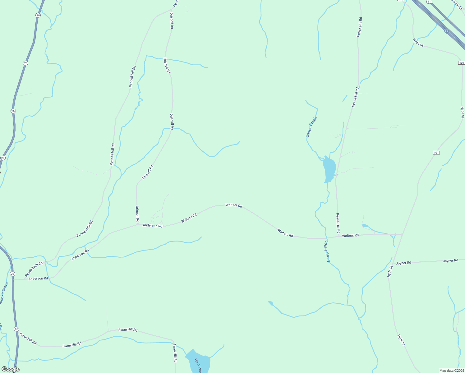 map of restaurants, bars, coffee shops, grocery stores, and more near 93 Walters Road in Whitney Point