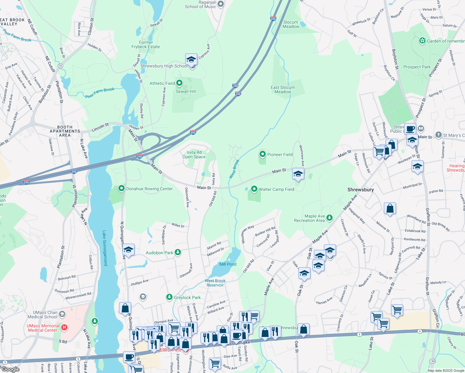 281 Main Street, Shrewsbury MA Walk Score