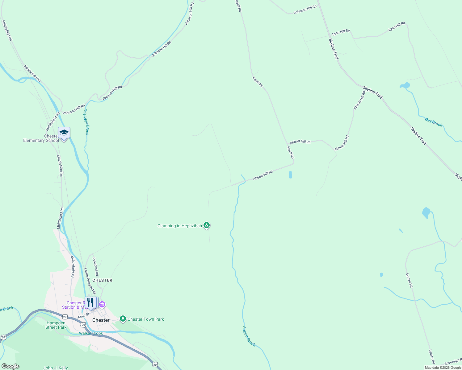 map of restaurants, bars, coffee shops, grocery stores, and more near 1 Taft Road in Chester