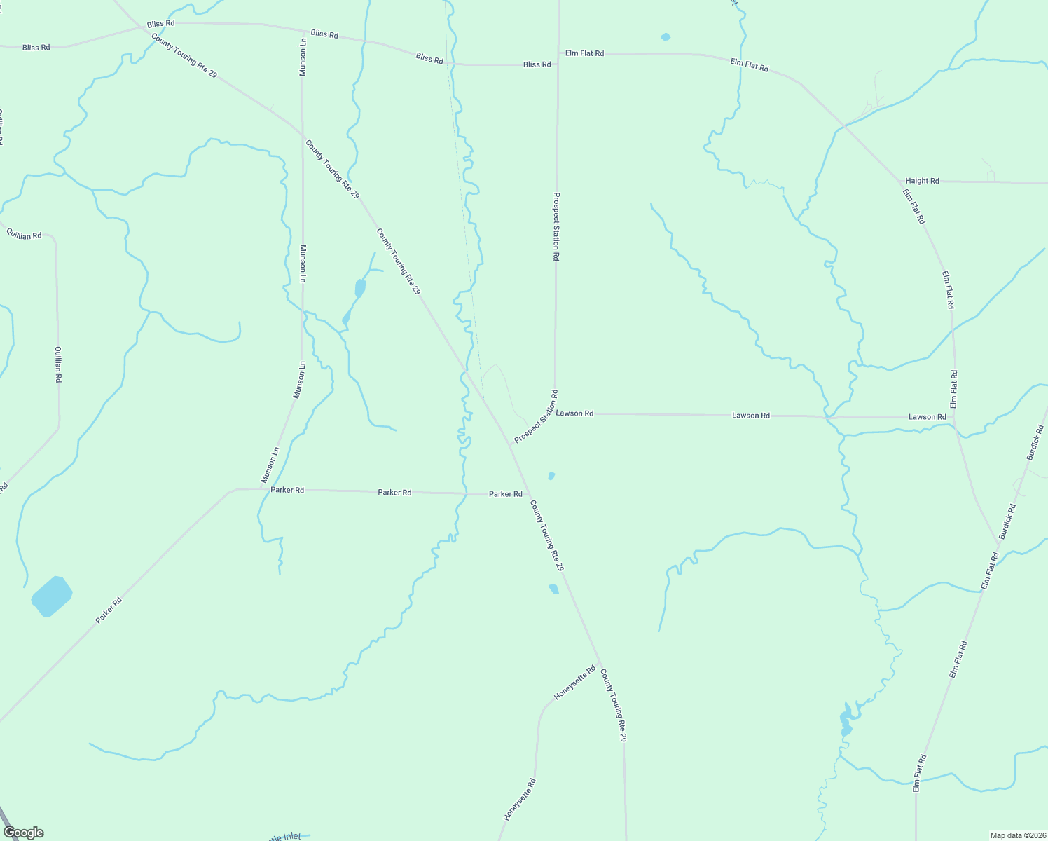 map of restaurants, bars, coffee shops, grocery stores, and more near 6645 Prospect Road in Mayville
