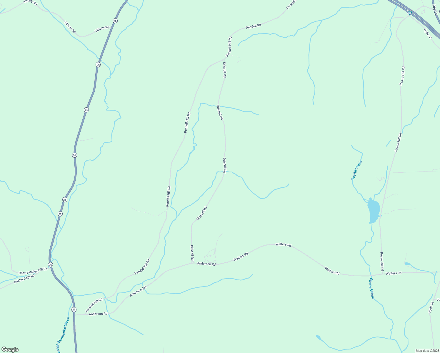 map of restaurants, bars, coffee shops, grocery stores, and more near 149 Driscoll Road in Whitney Point