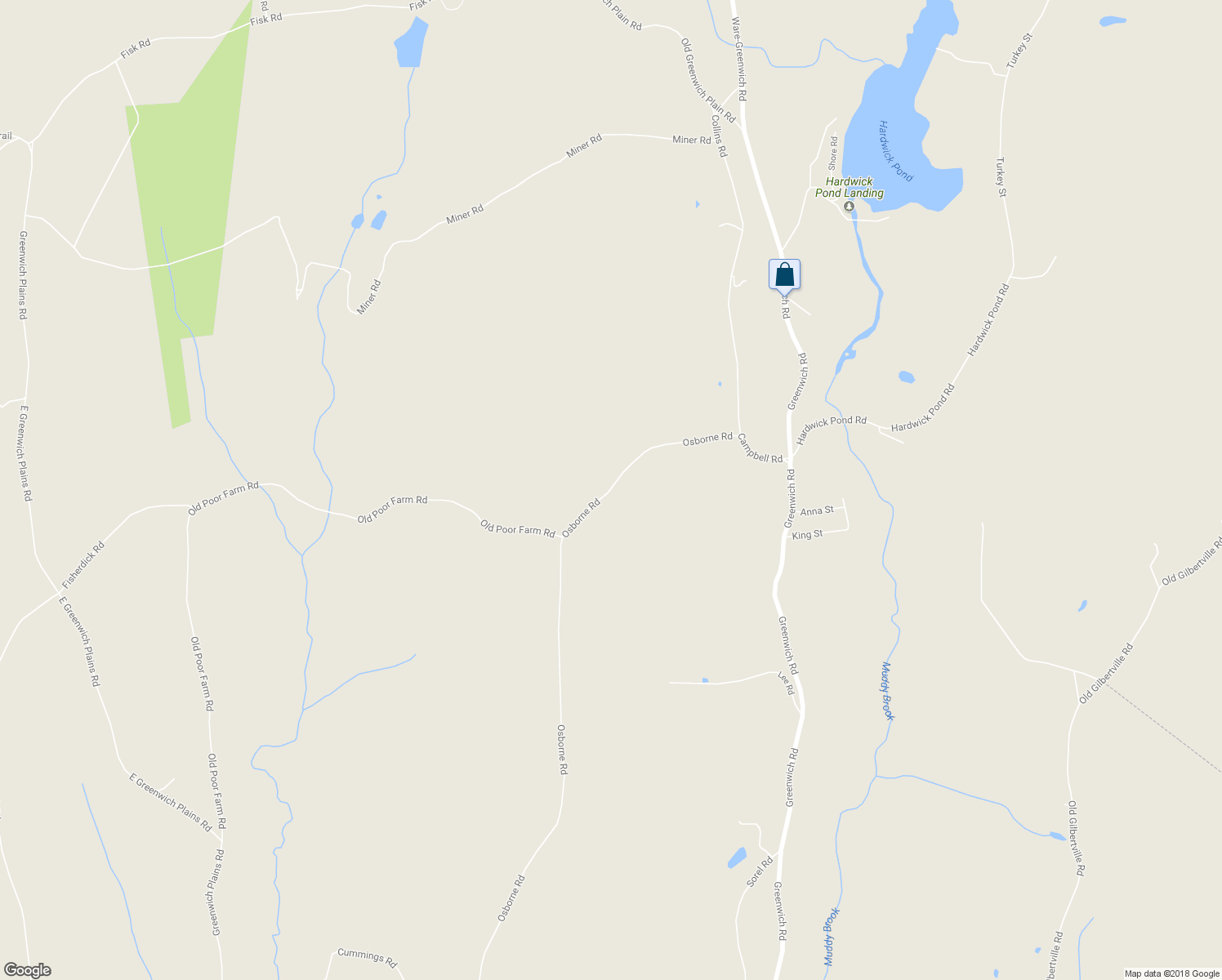 map of restaurants, bars, coffee shops, grocery stores, and more near 267 Osborne Road in Ware