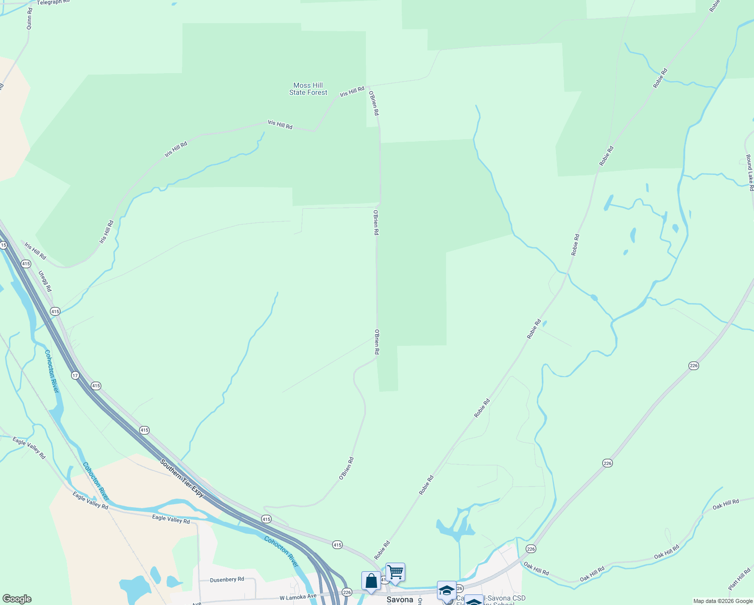 map of restaurants, bars, coffee shops, grocery stores, and more near 3069-6070 O'Brien Road in Savona