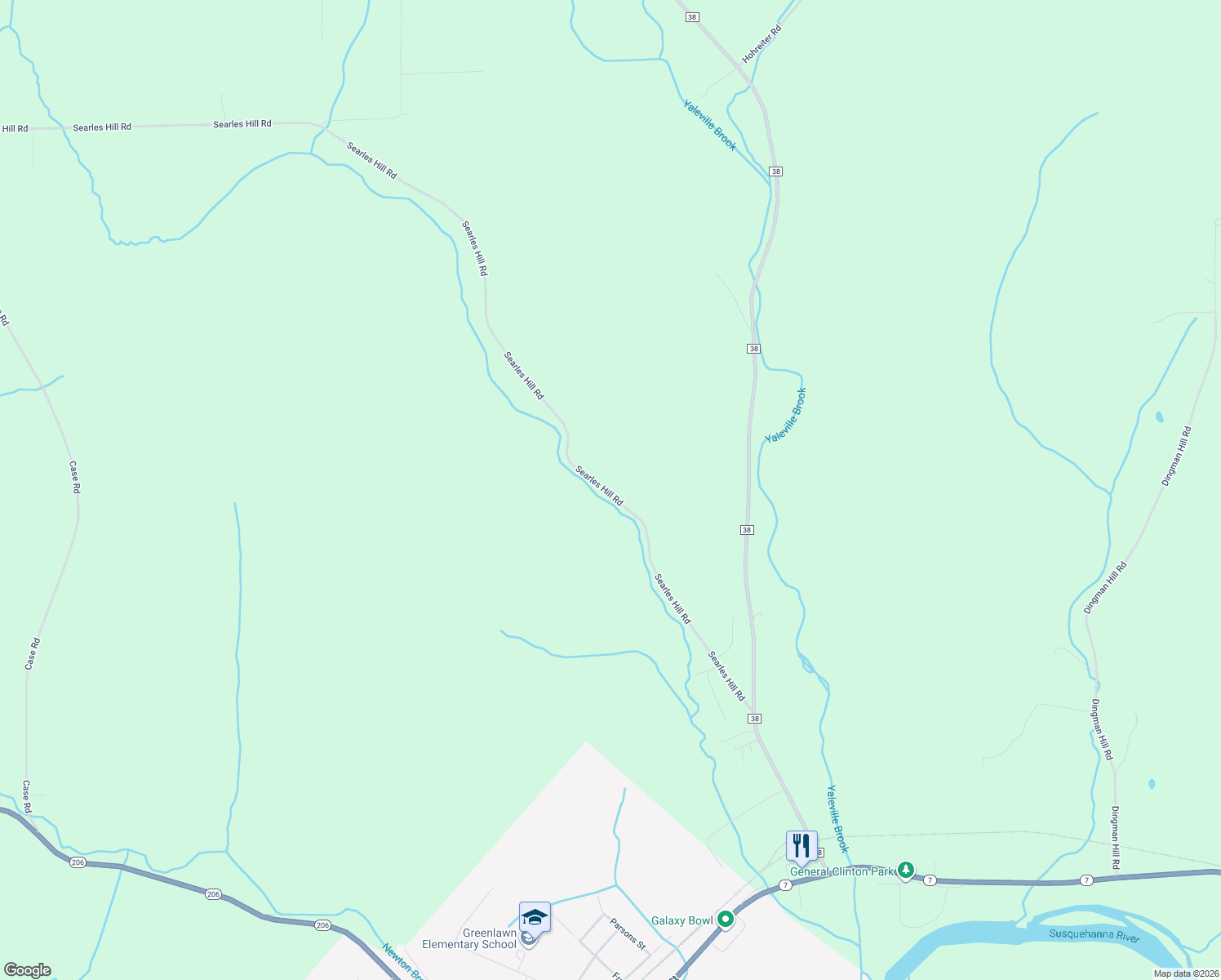 map of restaurants, bars, coffee shops, grocery stores, and more near 889 Searles Hill Road in Bainbridge