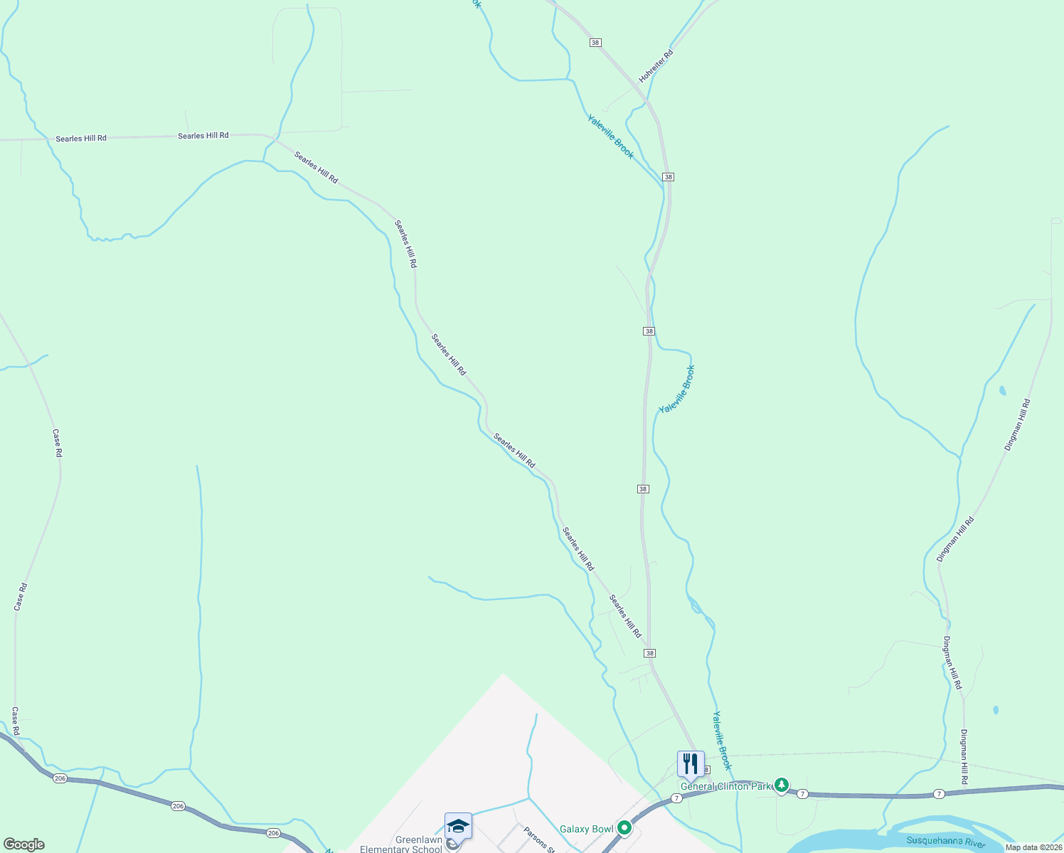 map of restaurants, bars, coffee shops, grocery stores, and more near 889 Searles Hill Road in Bainbridge