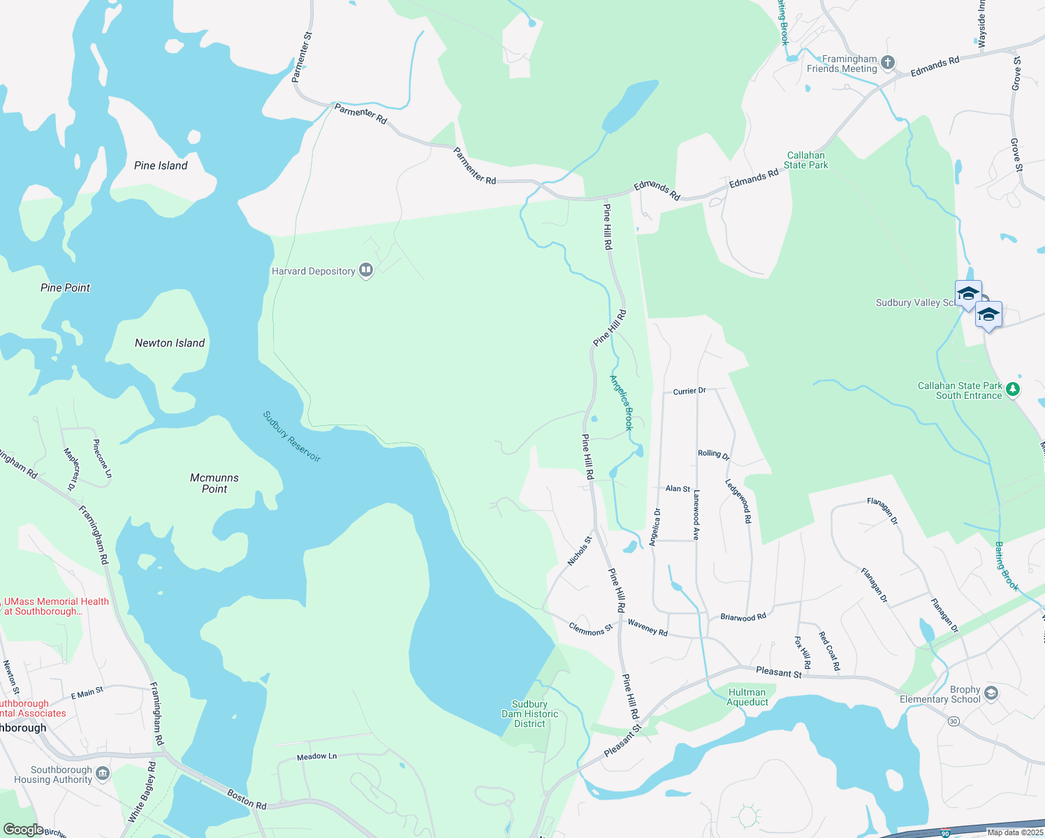 map of restaurants, bars, coffee shops, grocery stores, and more near 15 Graystone Way in Southborough
