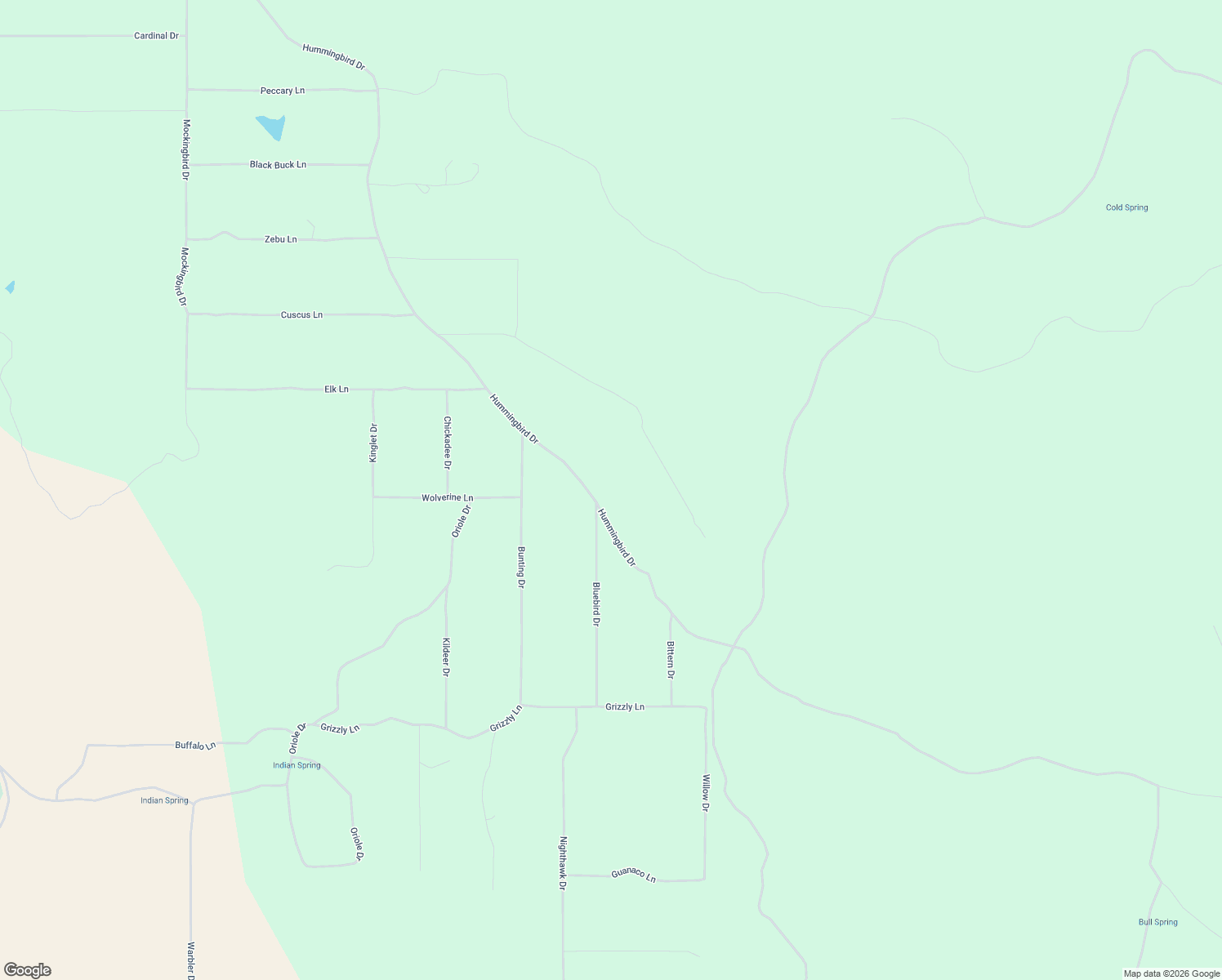 map of restaurants, bars, coffee shops, grocery stores, and more near 10607 Hummingbird Drive in Bonanza