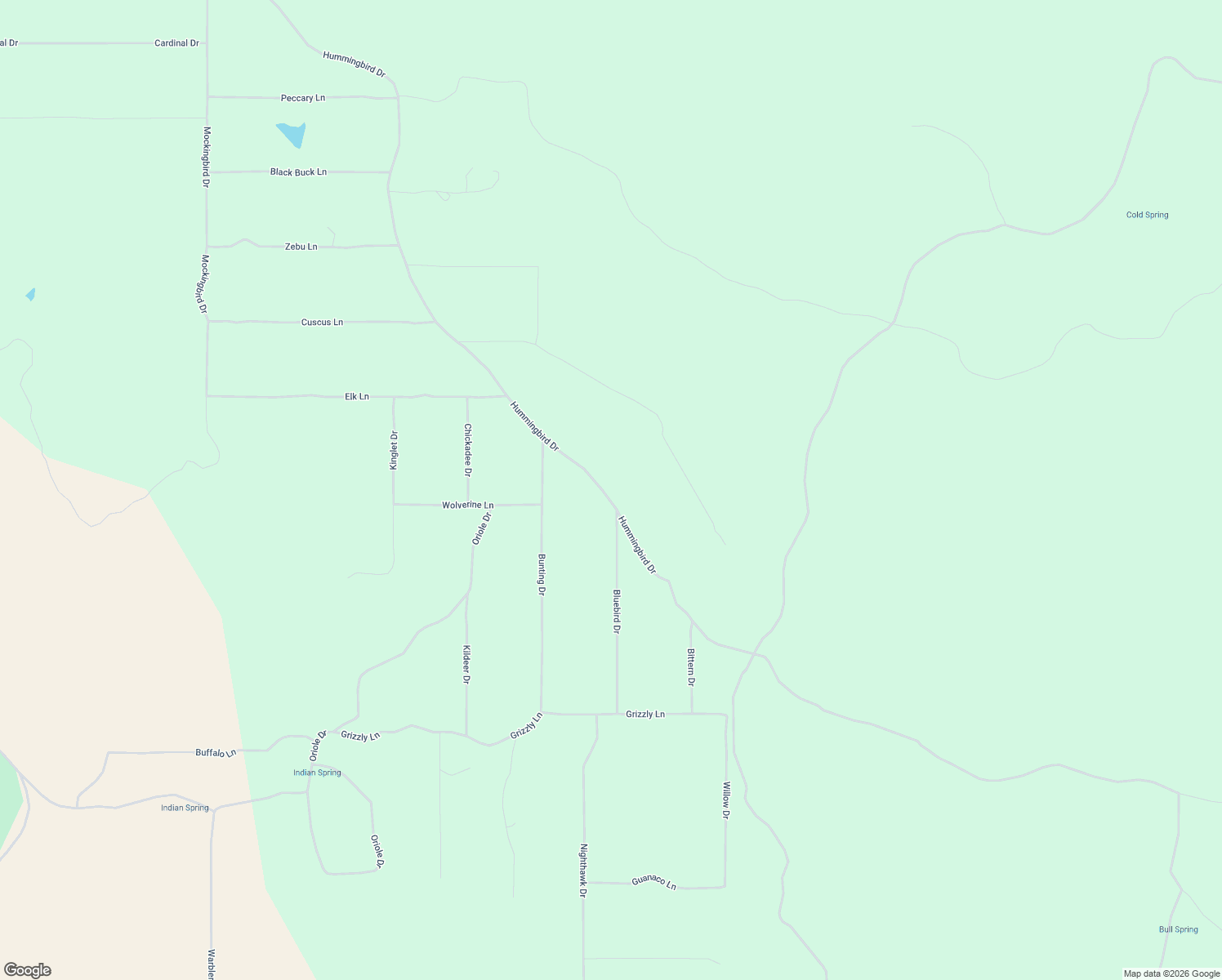 map of restaurants, bars, coffee shops, grocery stores, and more near 10607 Hummingbird Drive in Bonanza