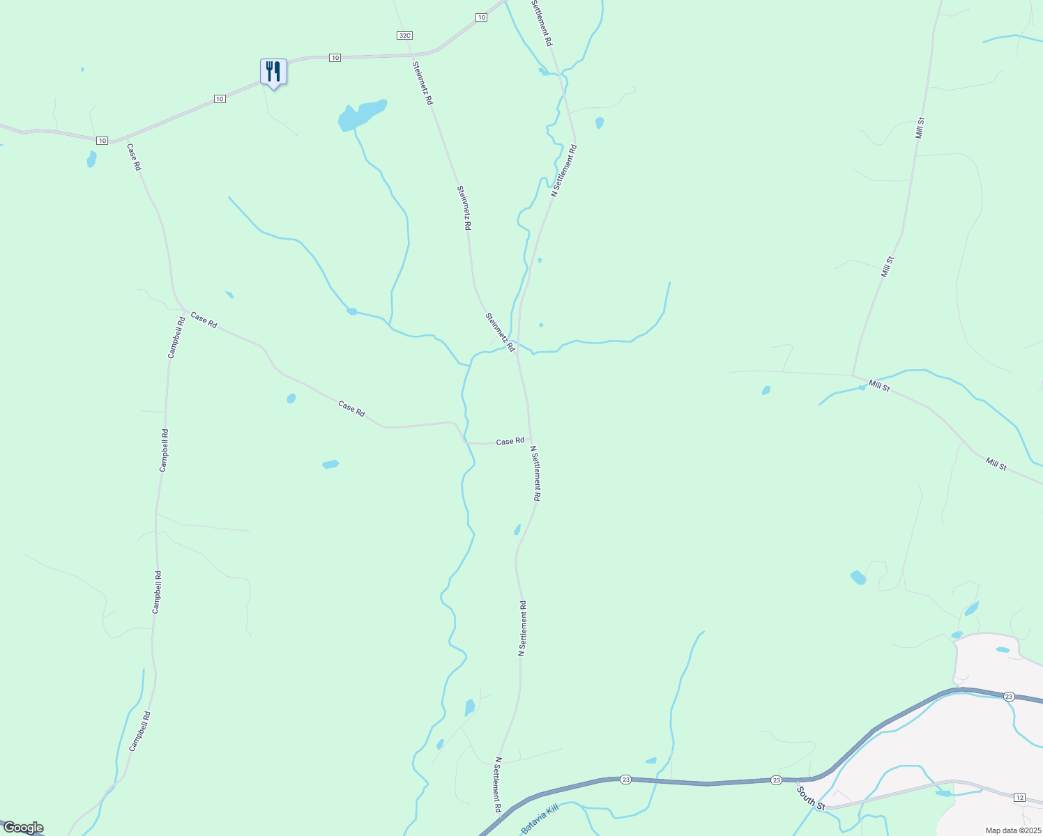 map of restaurants, bars, coffee shops, grocery stores, and more near 519 North Settlement Road in Windham