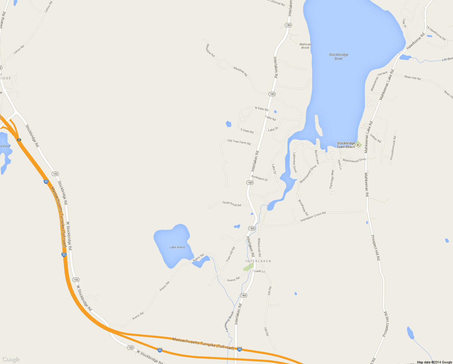 map of restaurants, bars, coffee shops, grocery stores, and more near 1 Old Tree Farm Road in West Stockbridge