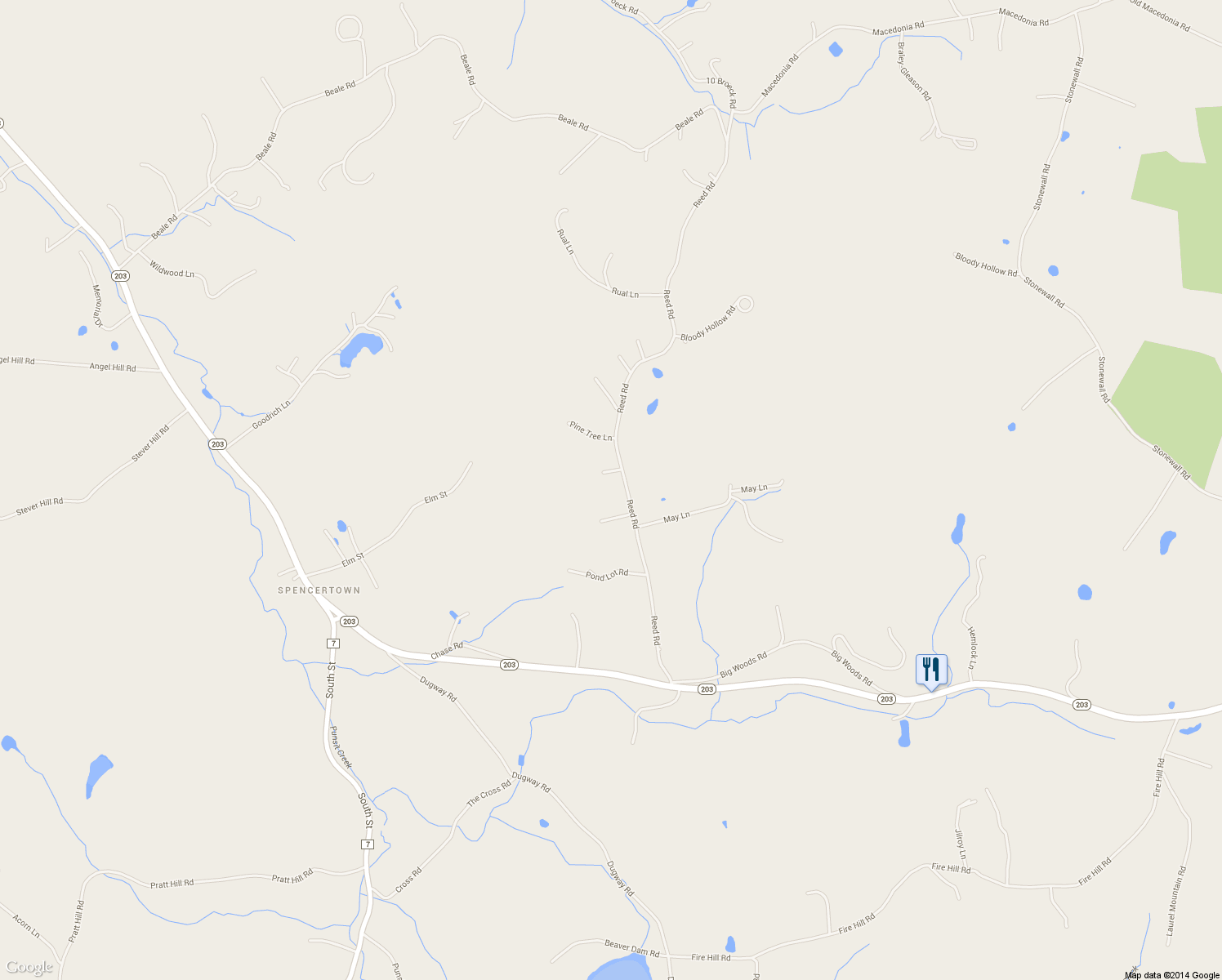 map of restaurants, bars, coffee shops, grocery stores, and more near 103 Reed Rd in Chatham