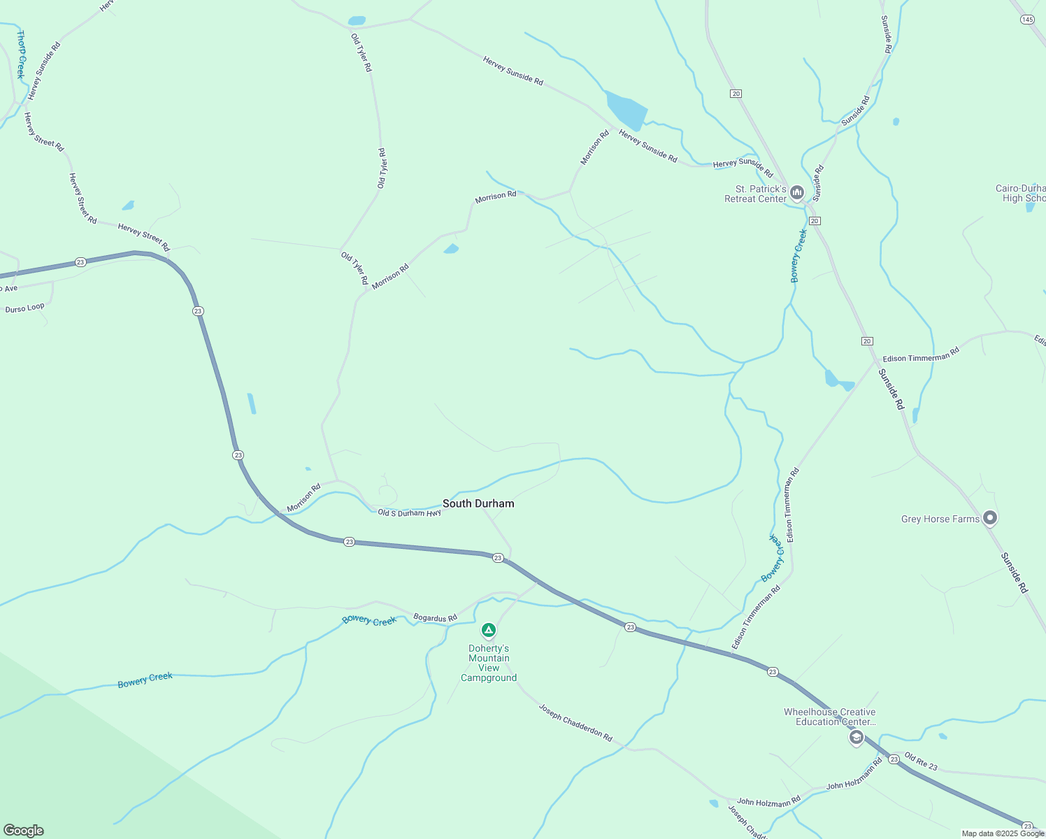 map of restaurants, bars, coffee shops, grocery stores, and more near 206 South Durham Estates Road in Acra