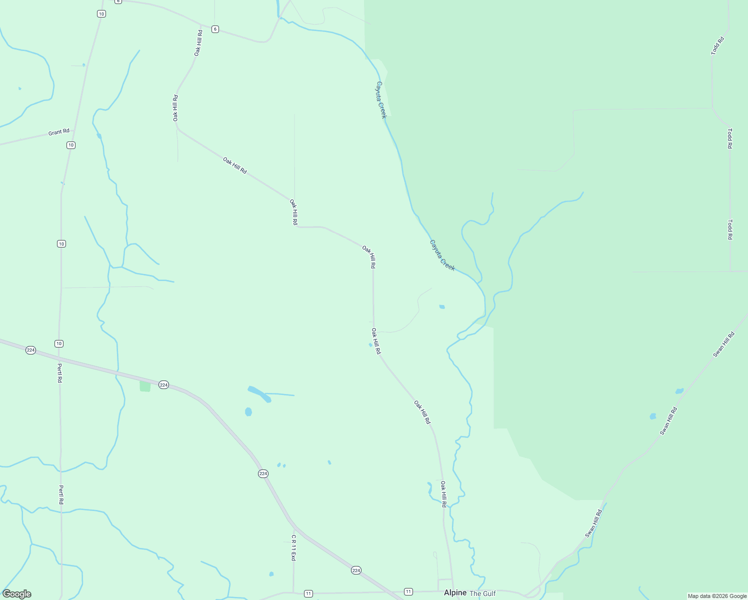 map of restaurants, bars, coffee shops, grocery stores, and more near 2030 Oak Hill Rd in Alpine
