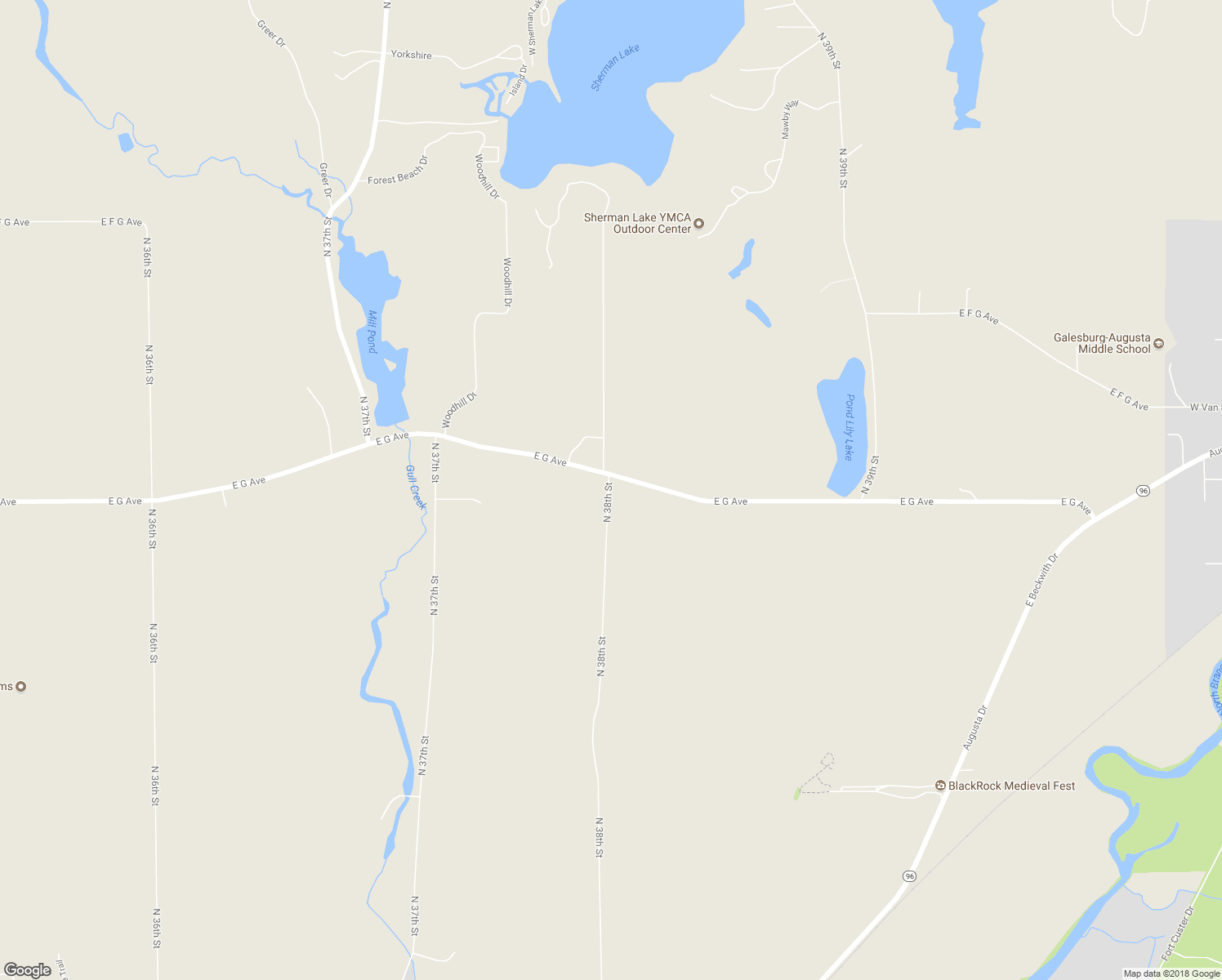 map of restaurants, bars, coffee shops, grocery stores, and more near 5020 North 38th Street in Augusta