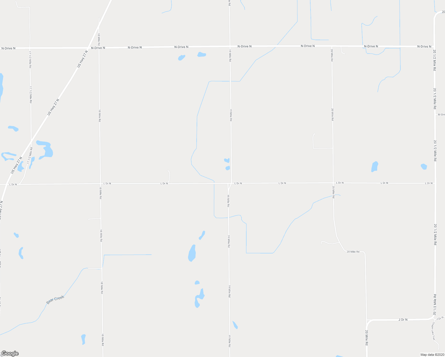 map of restaurants, bars, coffee shops, grocery stores, and more near 18921 L Drive North in Marshall