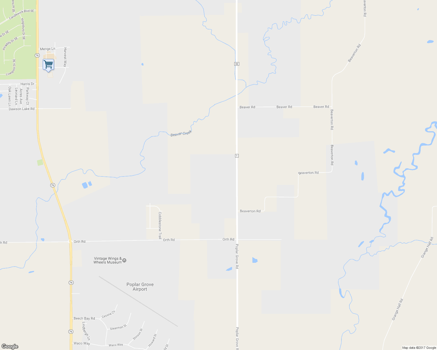 map of restaurants, bars, coffee shops, grocery stores, and more near 12540 Poplar Grove Road in Poplar Grove