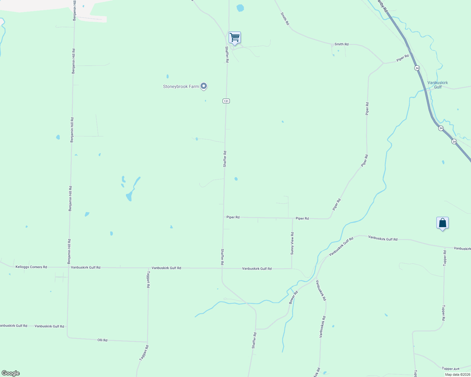 map of restaurants, bars, coffee shops, grocery stores, and more near 559 Shaffer Road in Tompkins