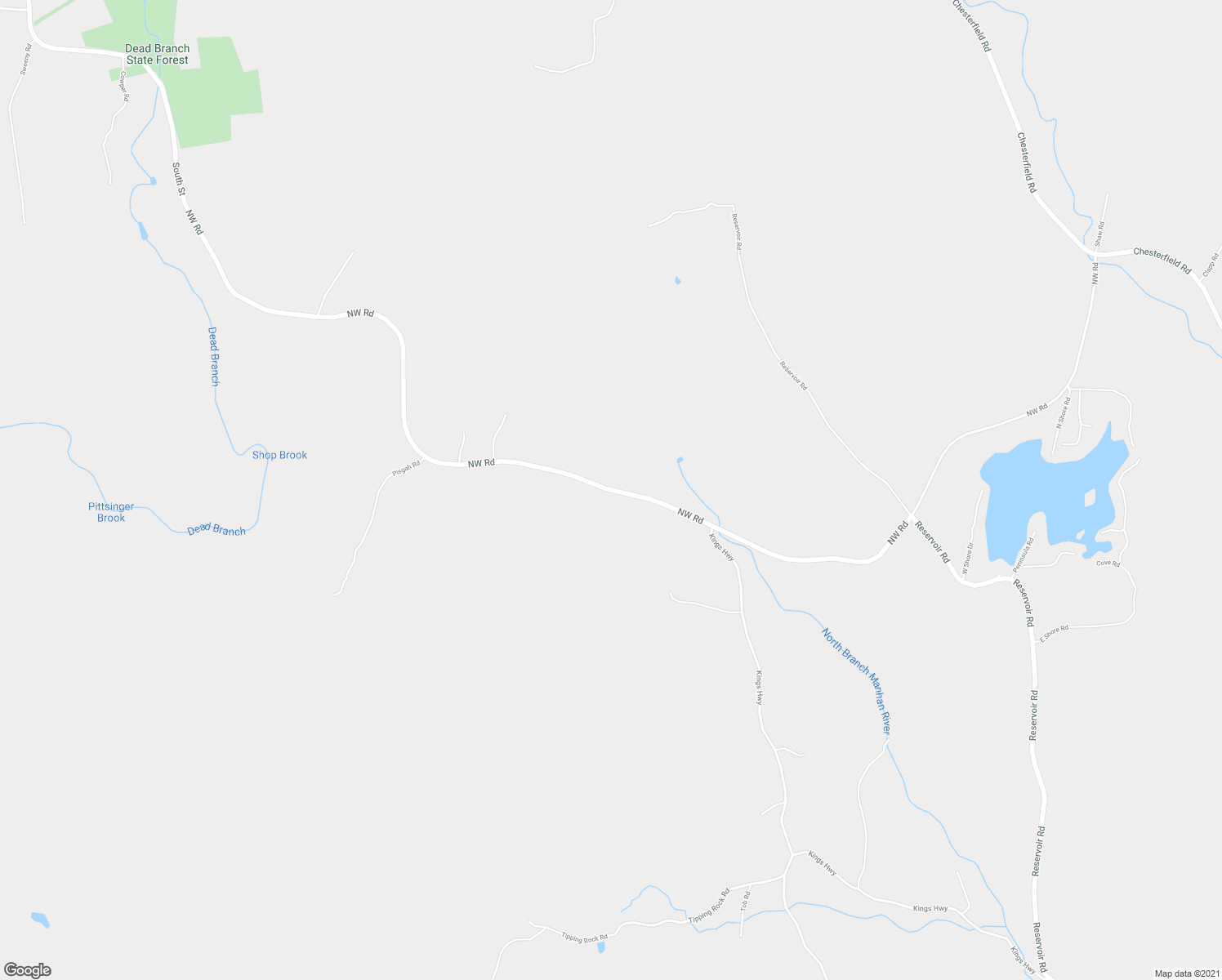 map of restaurants, bars, coffee shops, grocery stores, and more near 174 Northwest Road in Westhampton