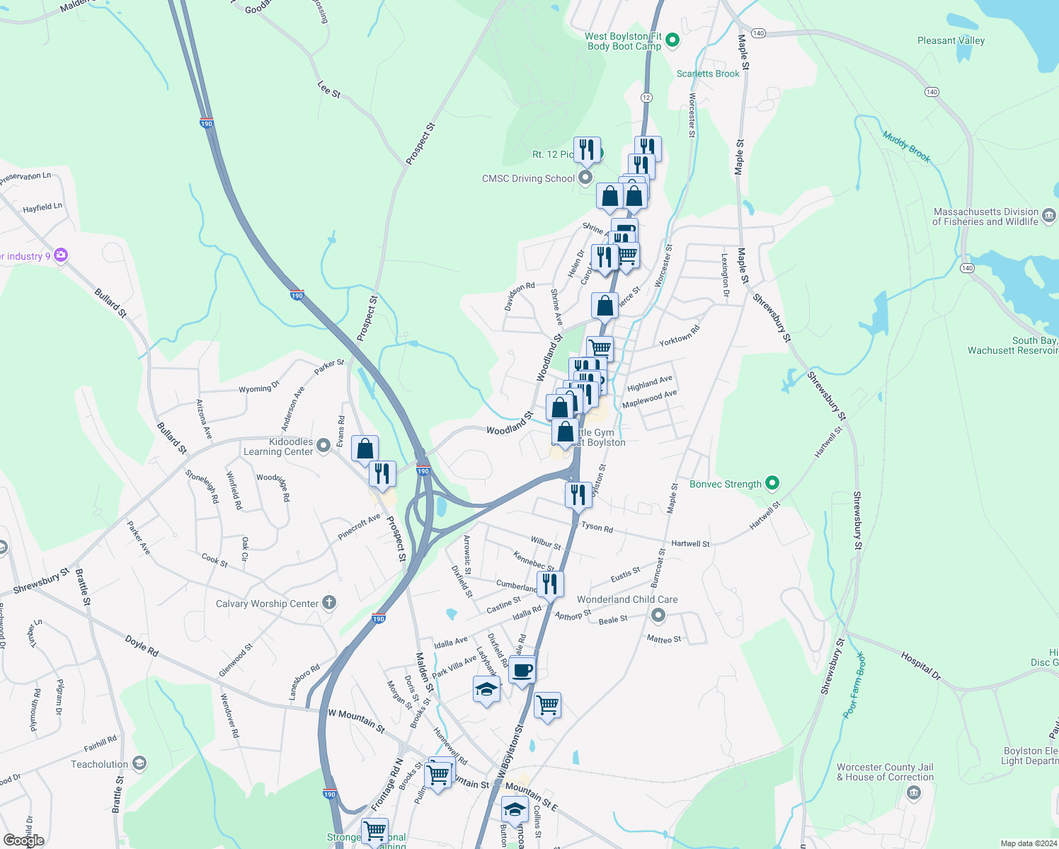 18 Blueridge Road, West Boylston MA Walk Score