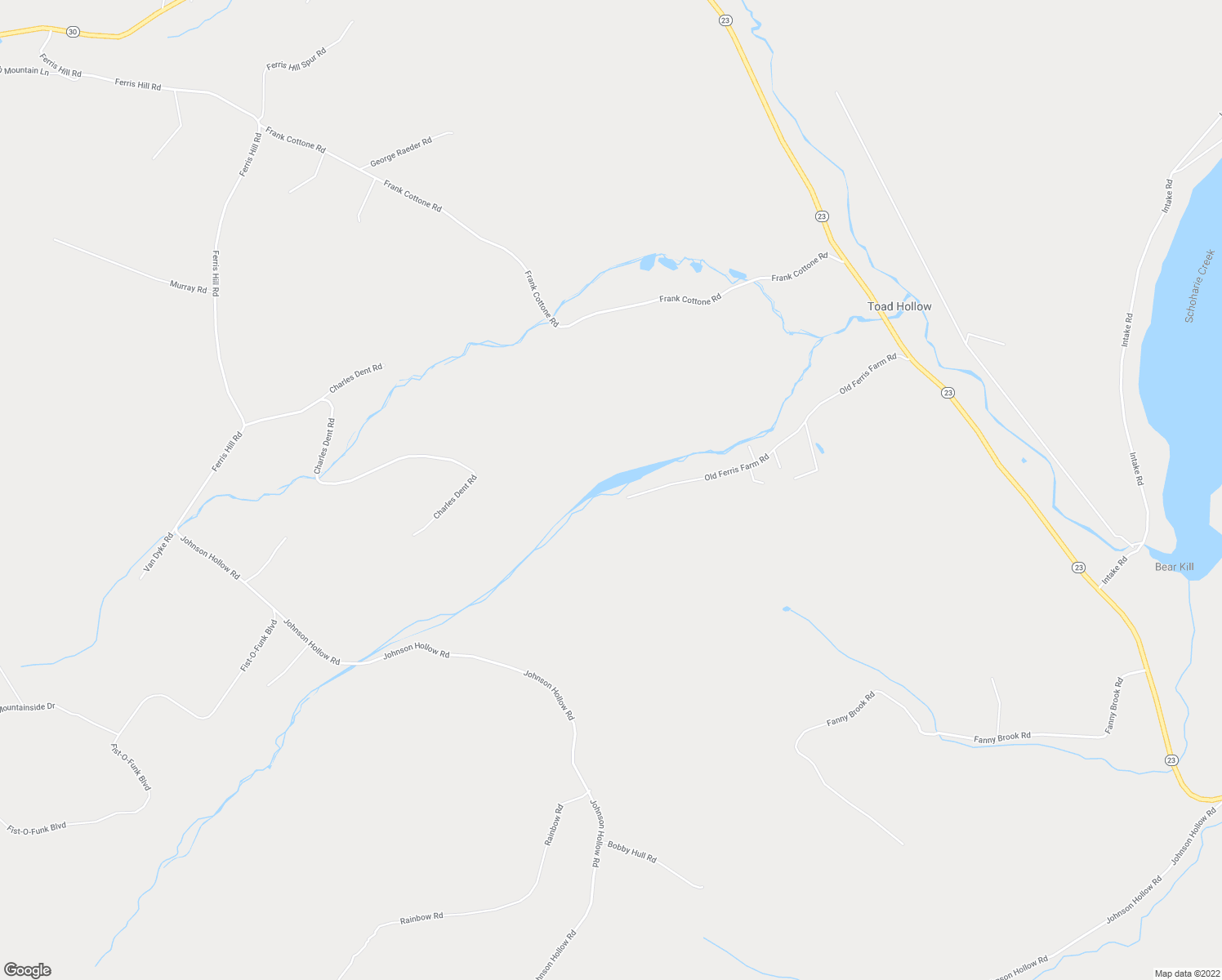 map of restaurants, bars, coffee shops, grocery stores, and more near 880 Old Ferris Farm Road in Roxbury