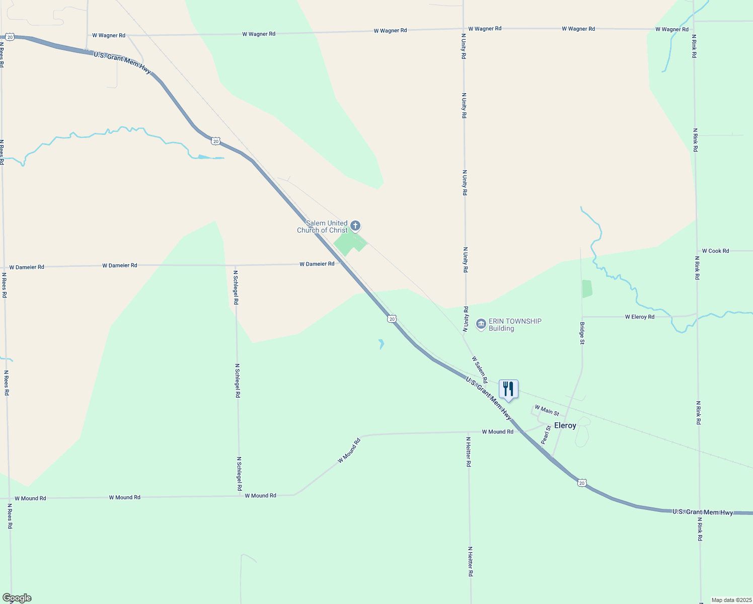 map of restaurants, bars, coffee shops, grocery stores, and more near 8473 U.S. 20 in Lena