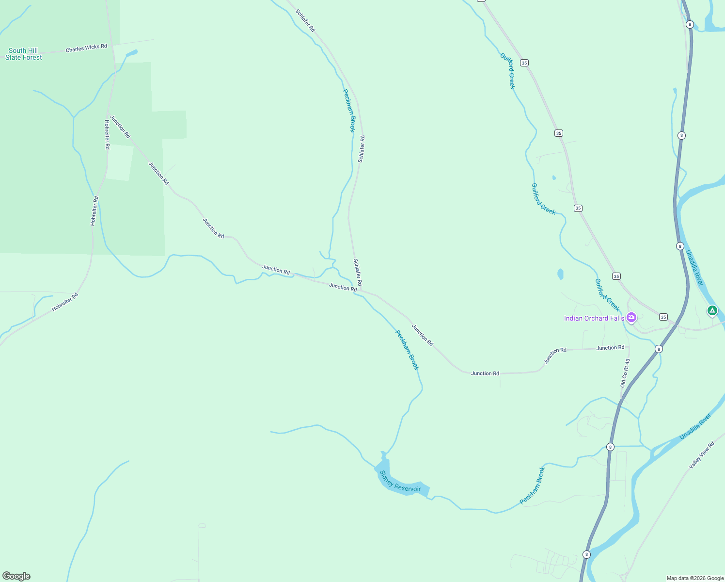 map of restaurants, bars, coffee shops, grocery stores, and more near Junction Road in Bainbridge