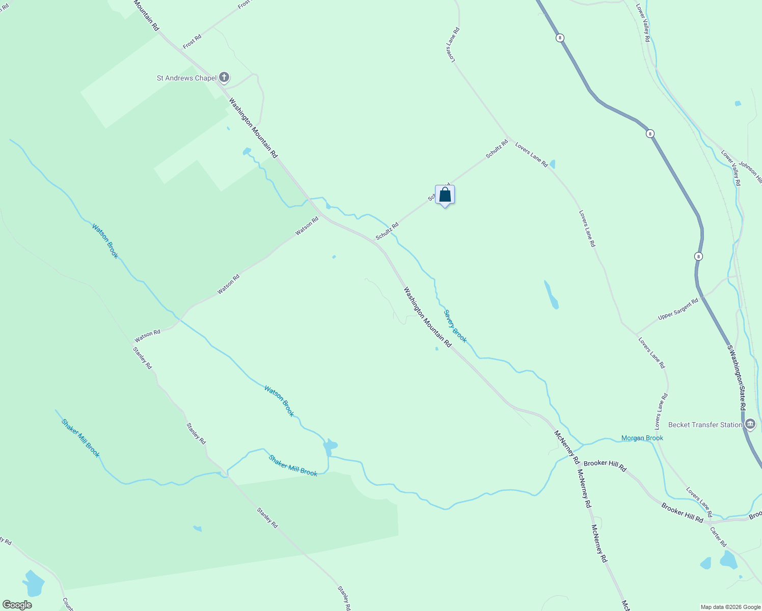 map of restaurants, bars, coffee shops, grocery stores, and more near 1796 Washington Mountain Road in Washington