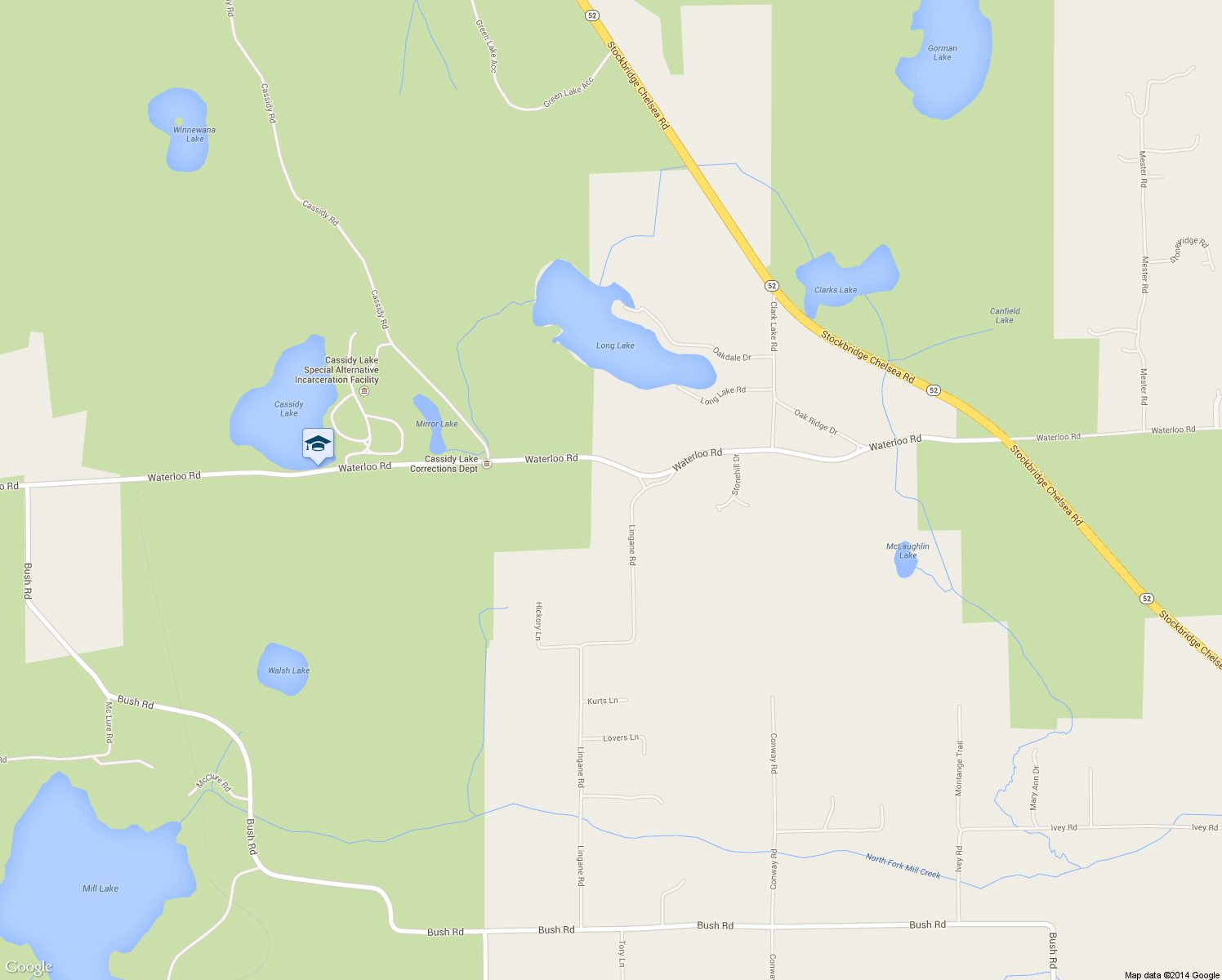 map of restaurants, bars, coffee shops, grocery stores, and more near 7400 Lingane Road in Chelsea