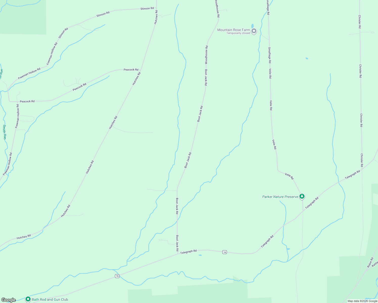 map of restaurants, bars, coffee shops, grocery stores, and more near 7101 Boot Jack Road in Bath